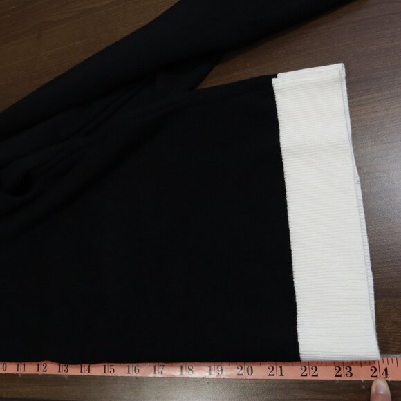 Seven Manor Sweater Women XL Black Rich Auntie Core Twee Preppy Wednesday Addams - Picture 13 of 16